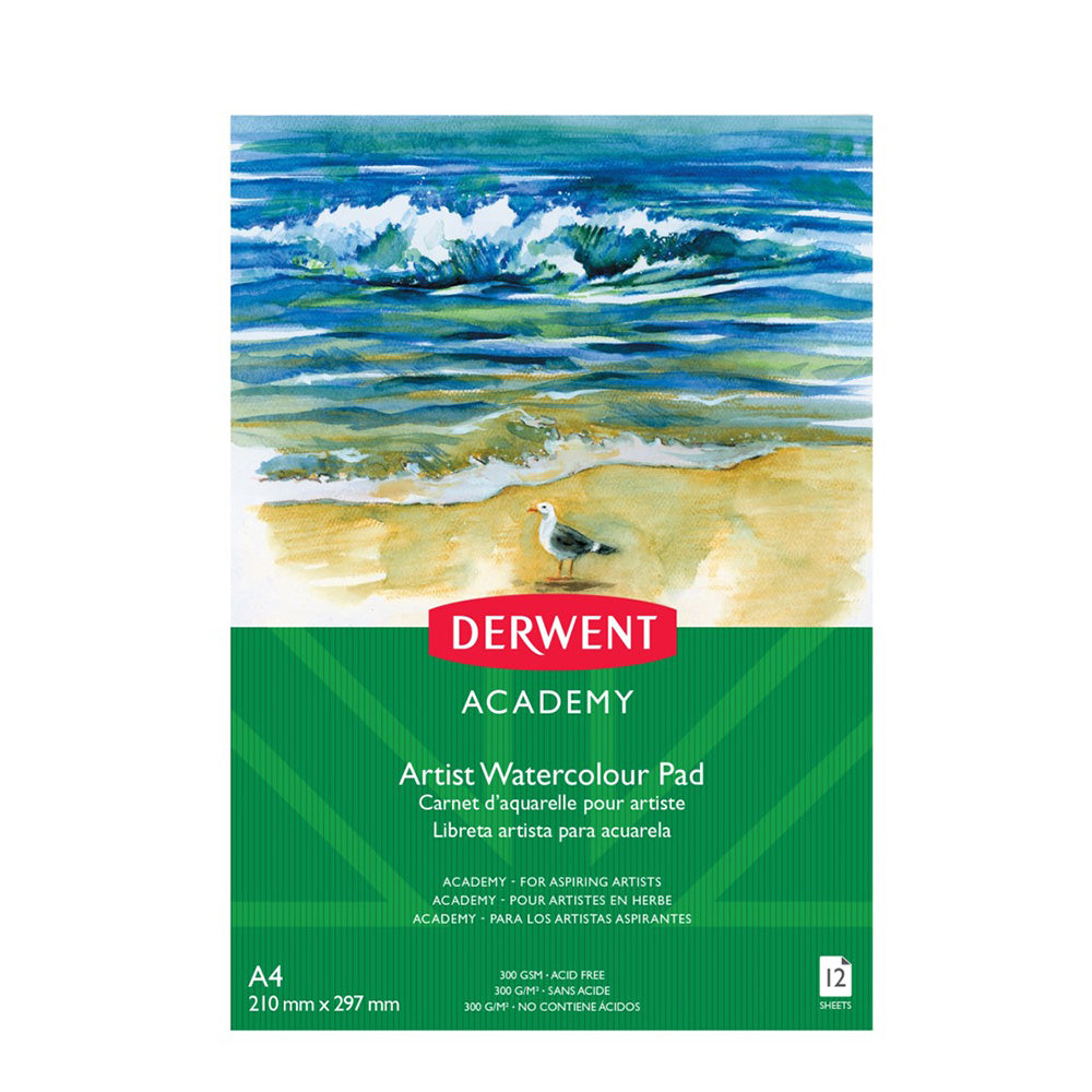 Derwent Academy Watercolor Sketch Pad 12 Feuilles (A4)