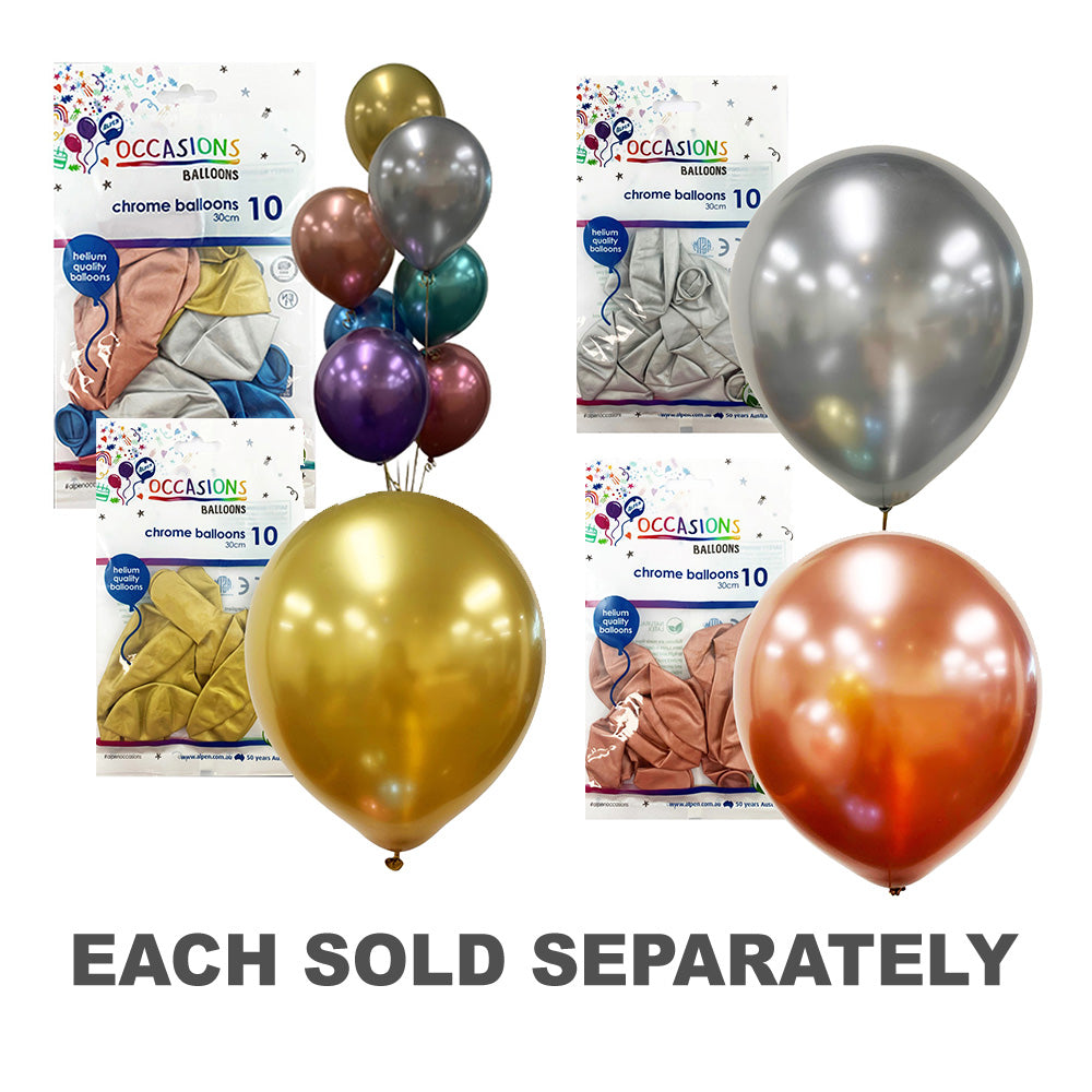 Ballons Alpen Chrome 30 cm (paquet de 10)