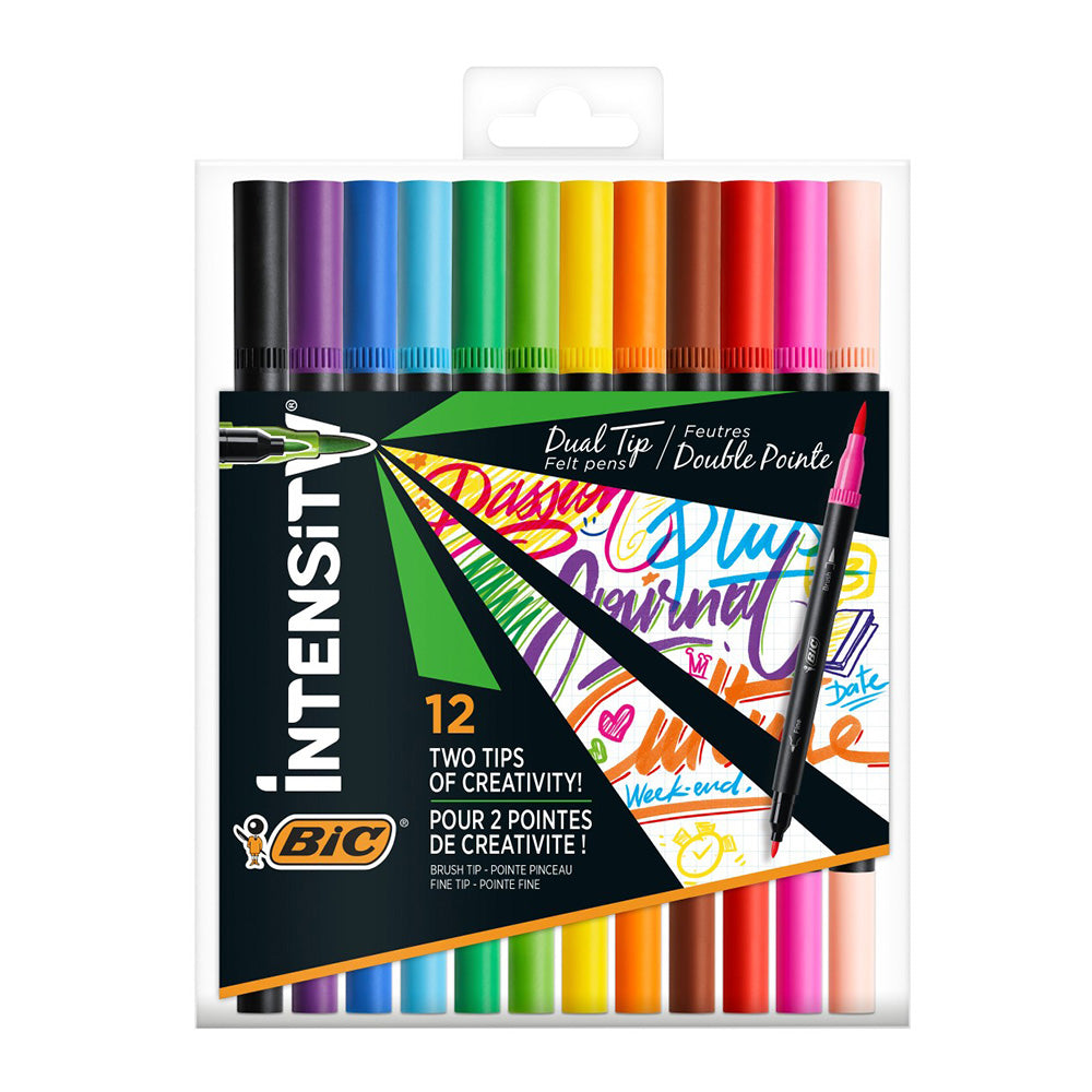BIC Intensity 0,7 mm Double Tip Marker (pack de 12)
