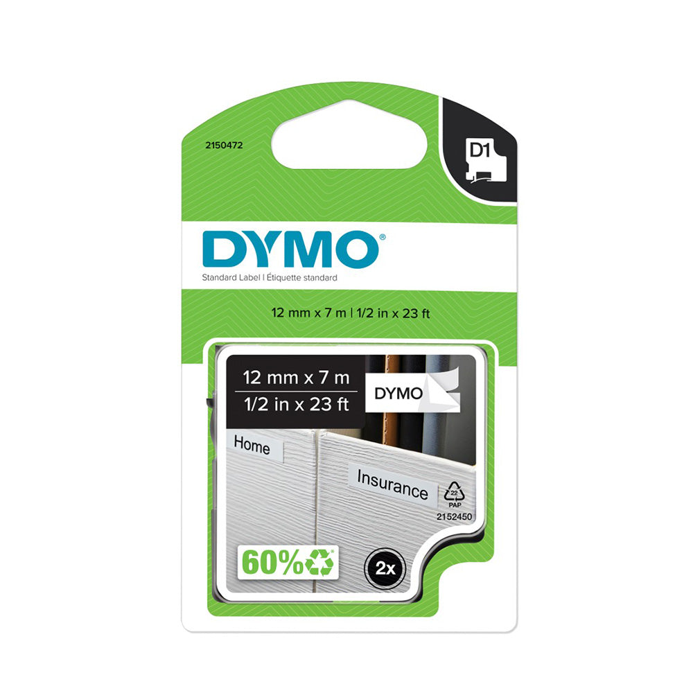 Dymo Label Manager D1 2PCS (noir sur blanc)