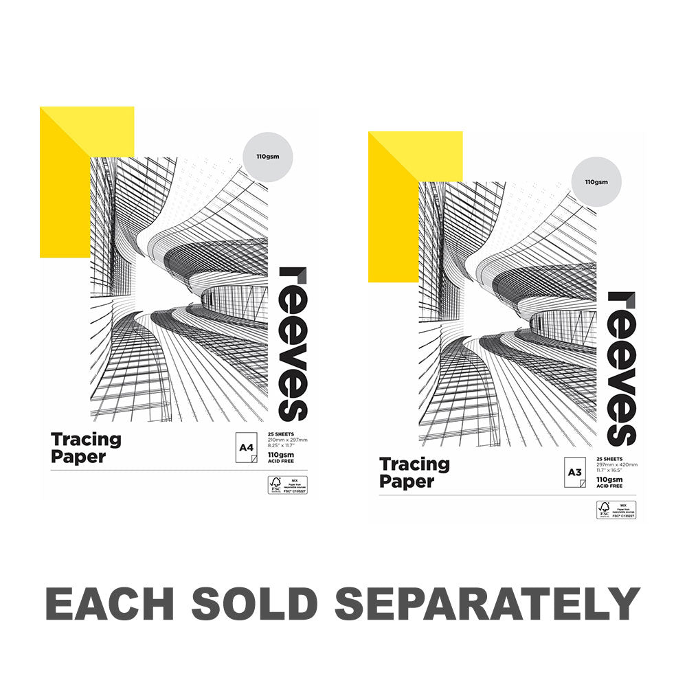 Reeves 110gsm Mix Credit Tracing Paper (25 feuilles)