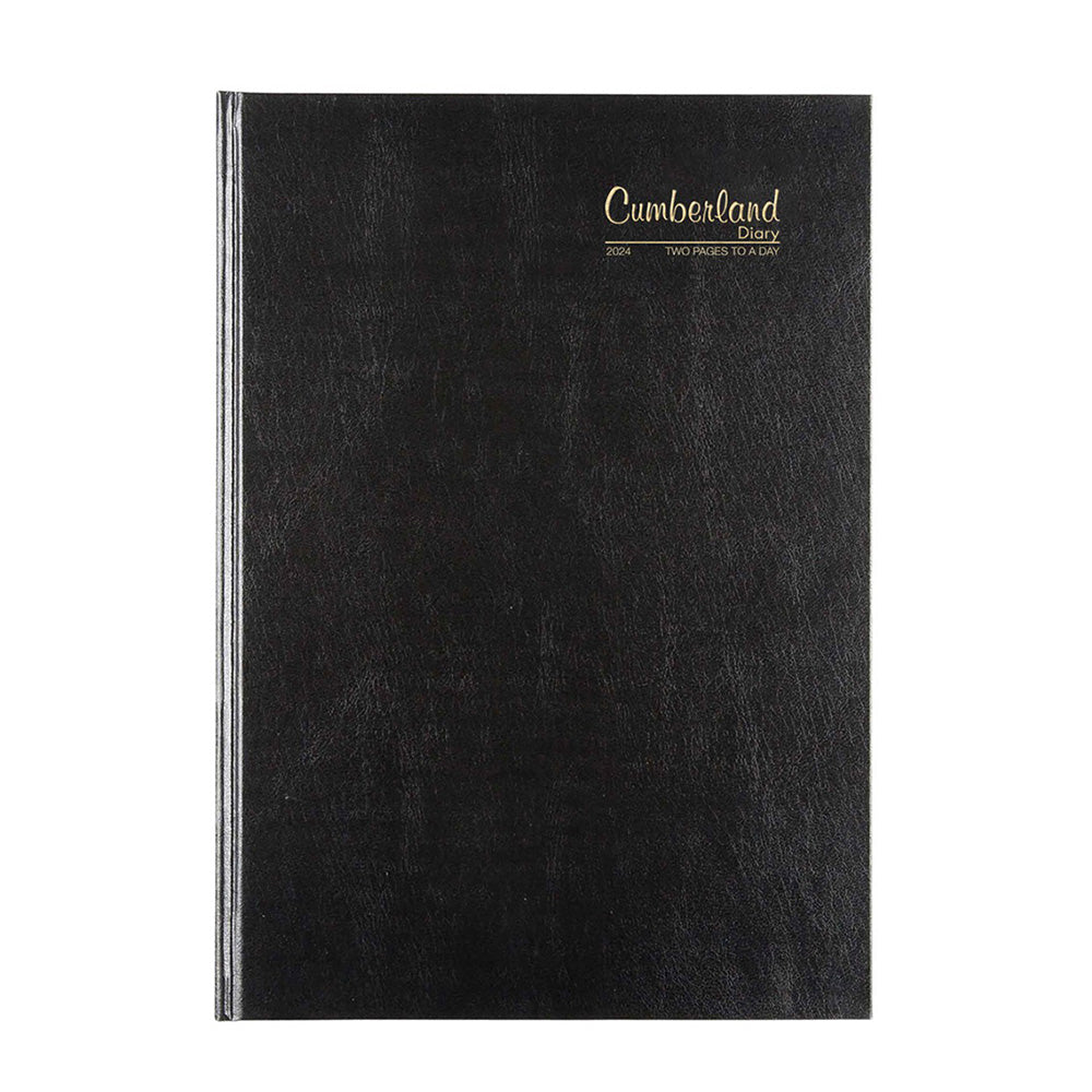 Cumberland A4 2PTD Premium Casebound 2024 Journal (noir)