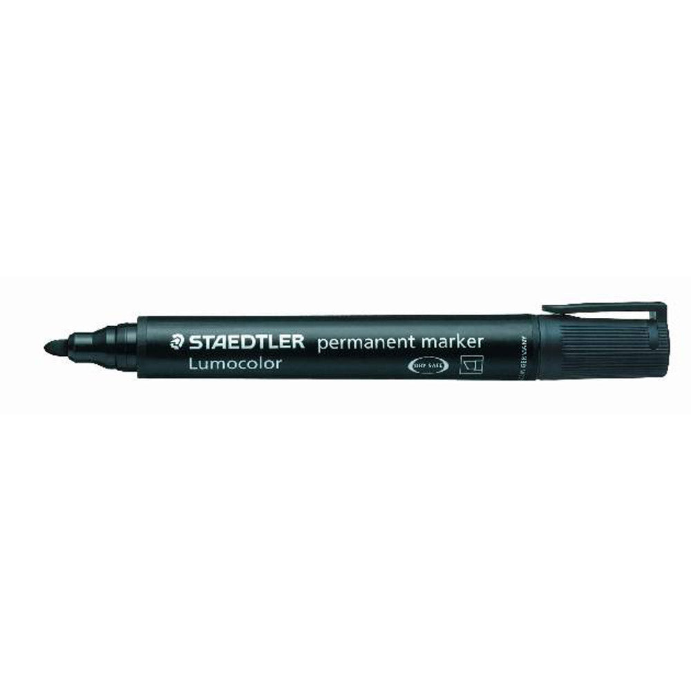 Staedtler 352 Lumocolor Bullet Tip Permanent Marker (Black)
