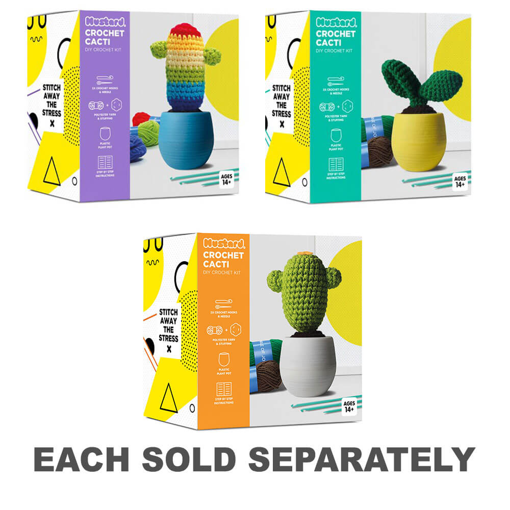 Cactus au crochet à moutarde