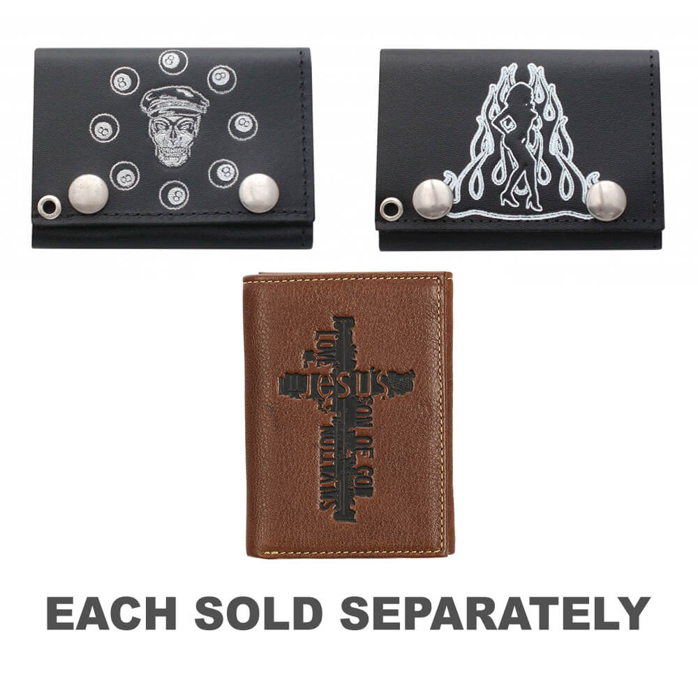 Portefeuille en cuir trip