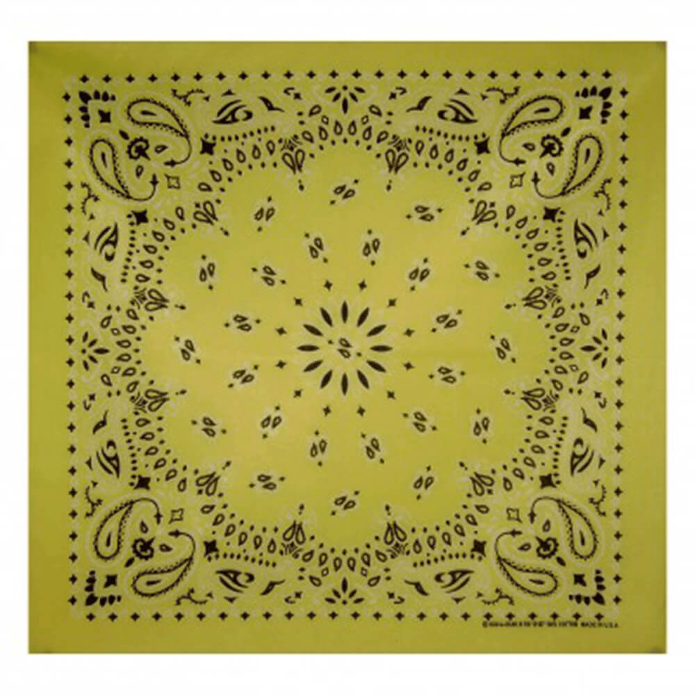 Bandana de Paisley jaune classique (55x550 mm)